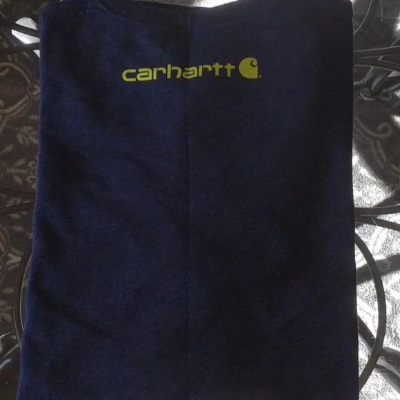 Carhartt Blue Tee with Yellow Logo - Picture 4 of 4